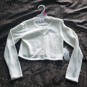 Size 4-5 Wonder Nation white cardigan